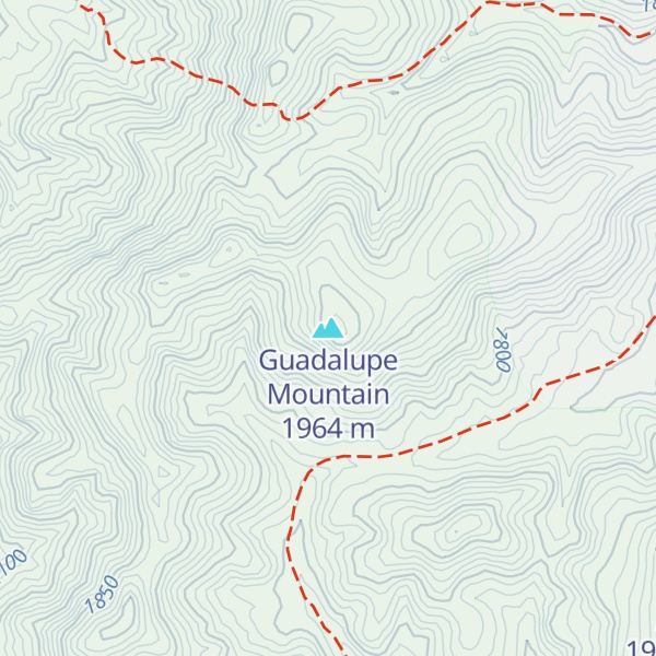 Map of Guadalupe Mountain