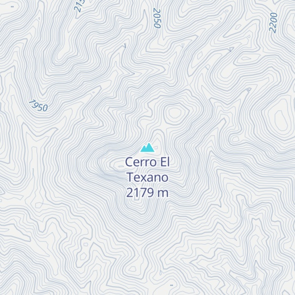 Map of Cerro El Texano