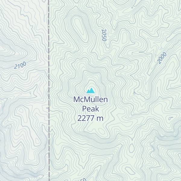 Map of McMullen Peak