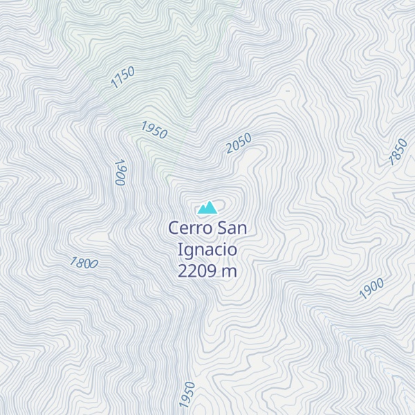 Map of Cerro San Ignacio