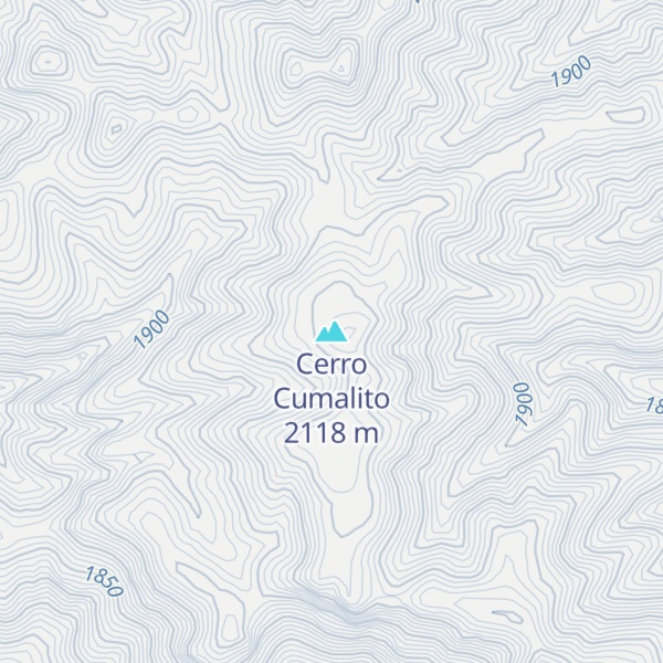 Map of Cerro Cumalito