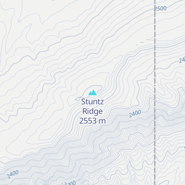 Map of Stuntz Ridge