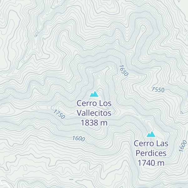 Map of Cerro Los Vallecitos