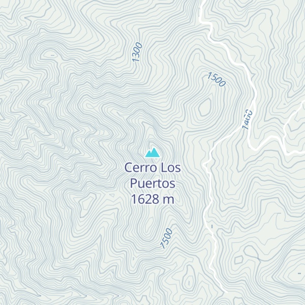 Map of Cerro Los Puertos