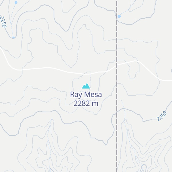 Map of Ray Mesa