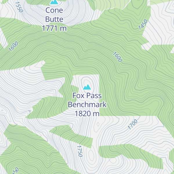 Map of Fox Pass Benchmark