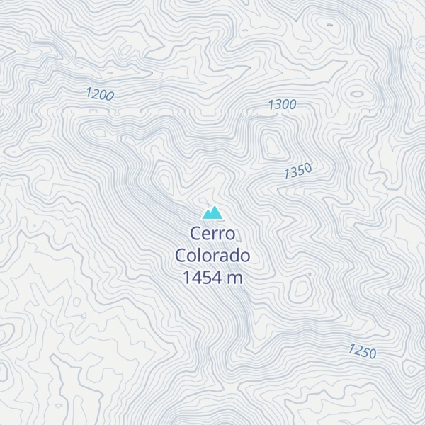 Map of Cerro Colorado