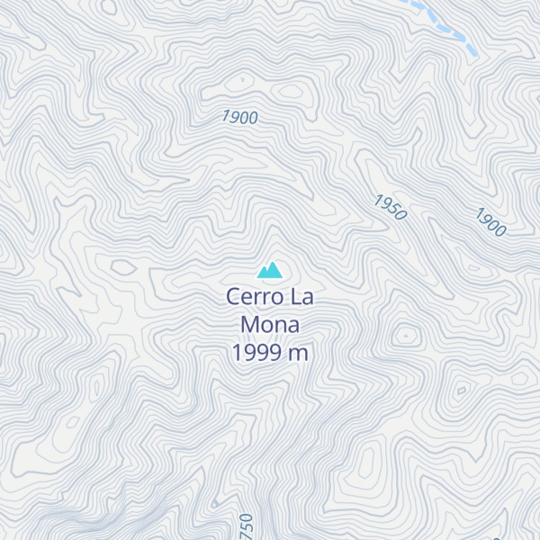 Map of Cerro La Mona
