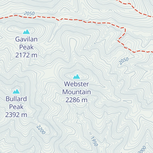 Map of Webster Mountain