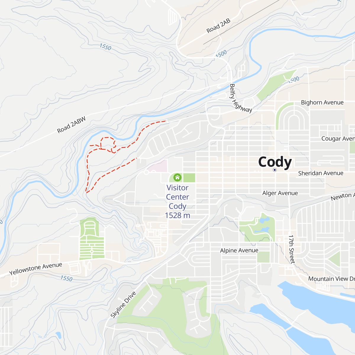 Visitor Center Cody map