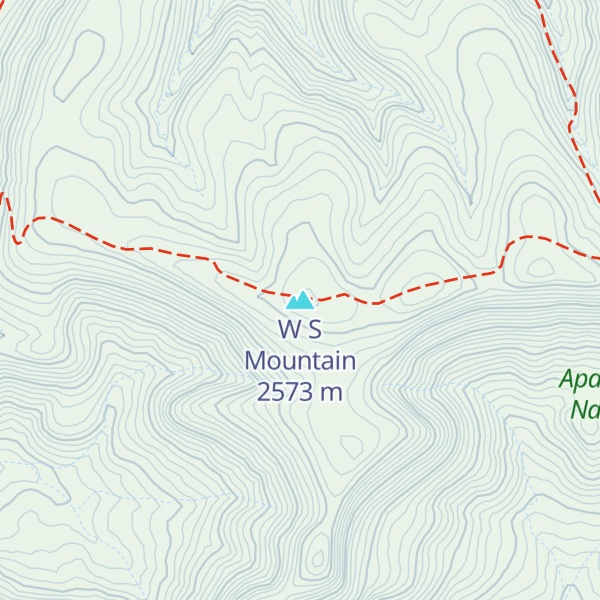 Map of W S Mountain
