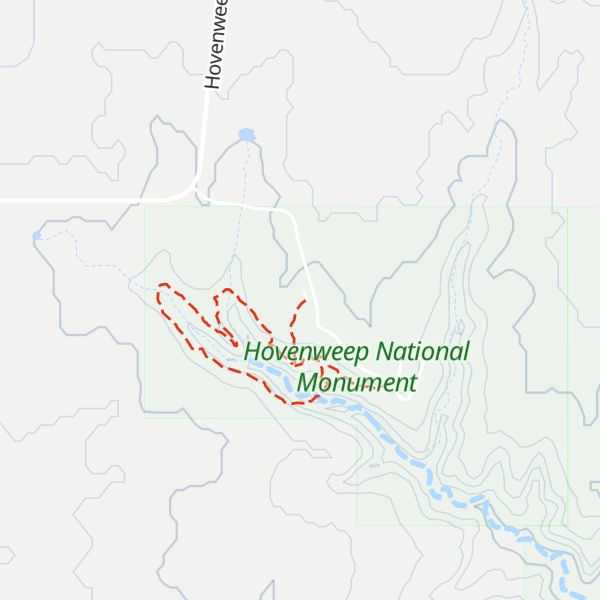Map of Hovenweep NM Visitor Center