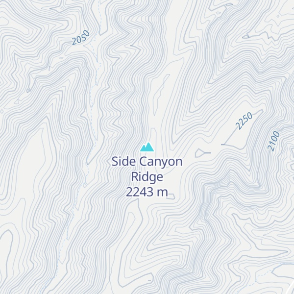 Map of Side Canyon Ridge
