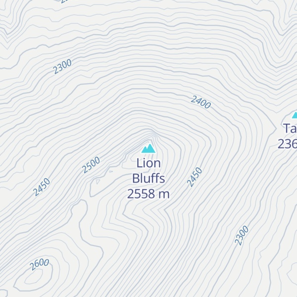 Map of Lion Bluffs