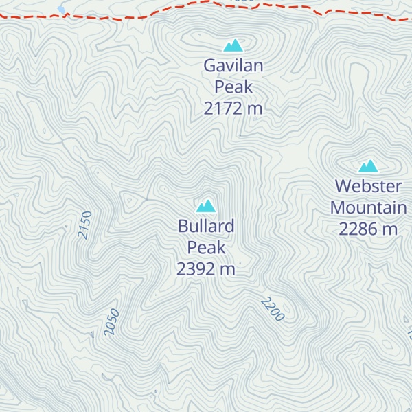 Map of Bullard Peak