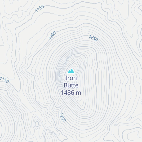 Map of Iron Butte