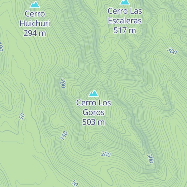 Map of Cerro Los Goros