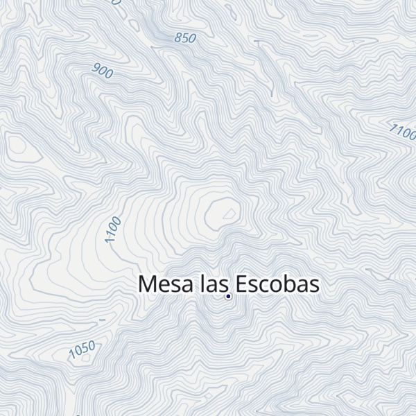 Map of Mesa Las Escobas