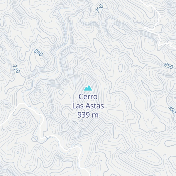 Map of Cerro Las Astas