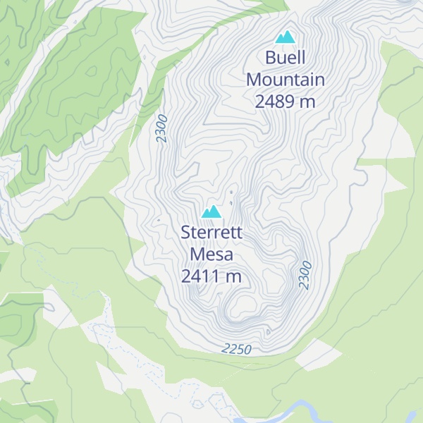 Map of Sterrett Mesa
