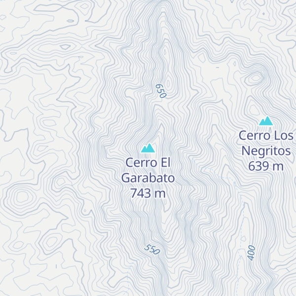 Map of Cerro El Garabato