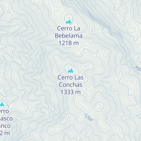 Map of Cerro Las Conchas