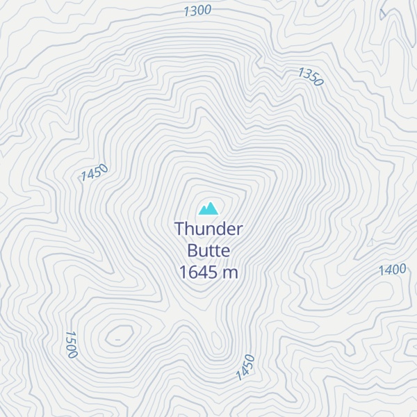 Map of Thunder Butte