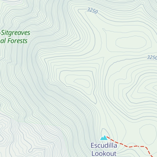 Map of Escudilla Mountain