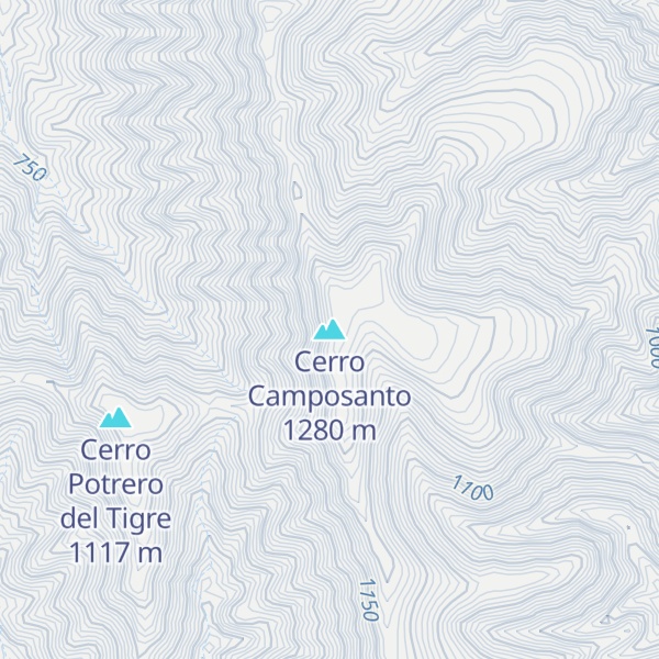 Map of Cerro Camposanto