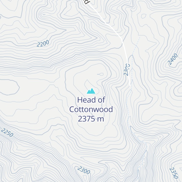 Map of Head of Cottonwood