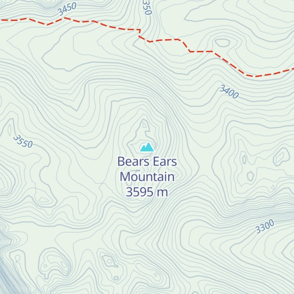 Map of Bears Ears Mountain