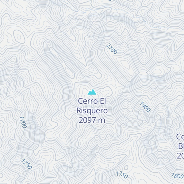 Map of Cerro El Risquero