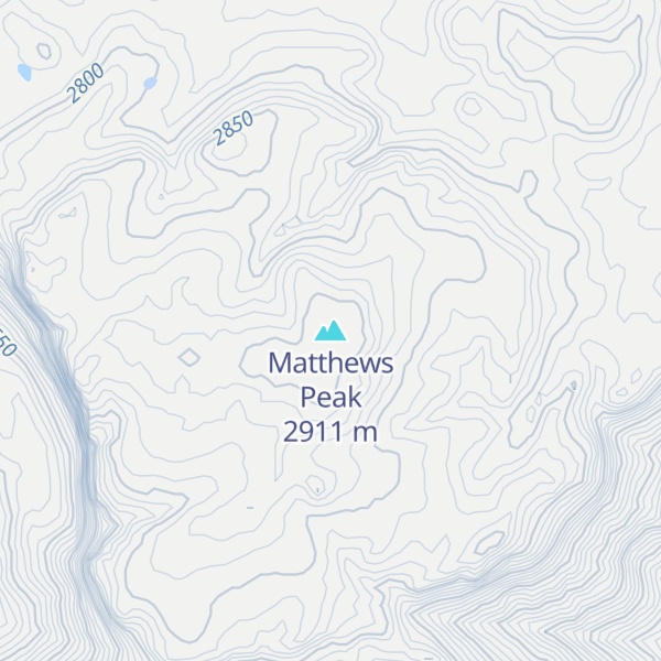 Map of Matthews Peak