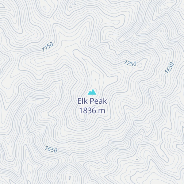 Map of Elk Peak
