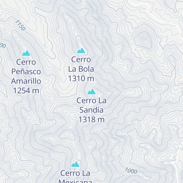 Map of Cerro La Sandía