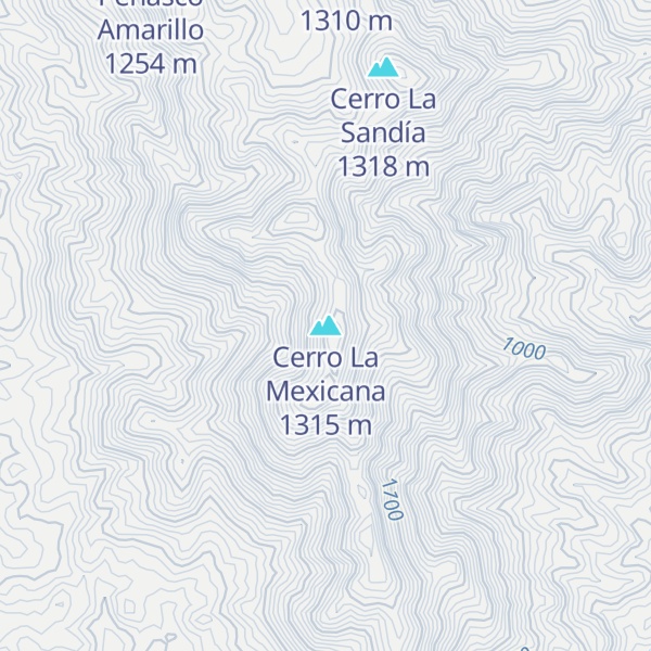 Map of Cerro La Mexicana