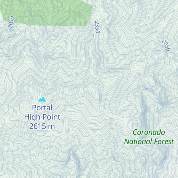 Map of Portal Peak