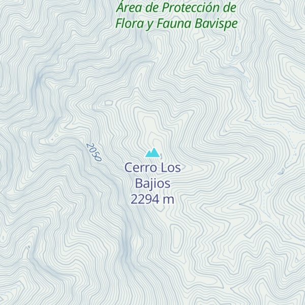 Map of Cerro Los Bajios
