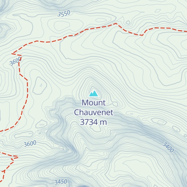 Map of Mount Chauvenet