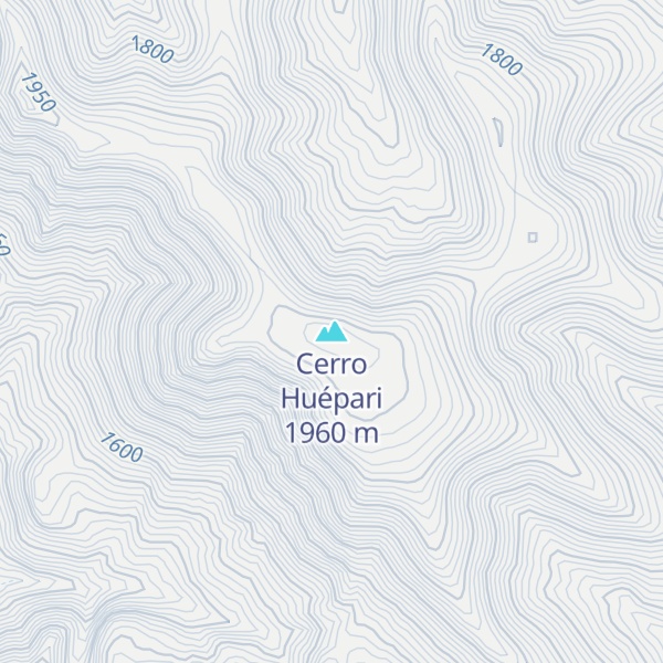 Map of Cerro Huépari