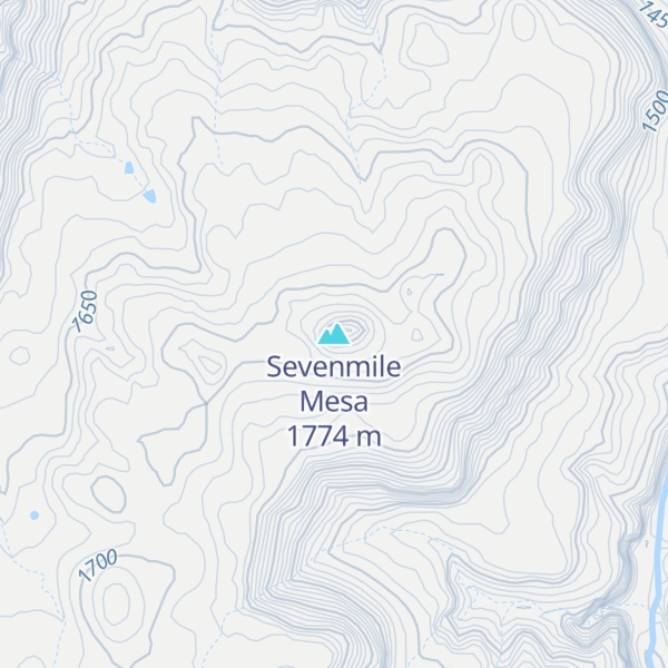 Map of Sevenmile Mesa