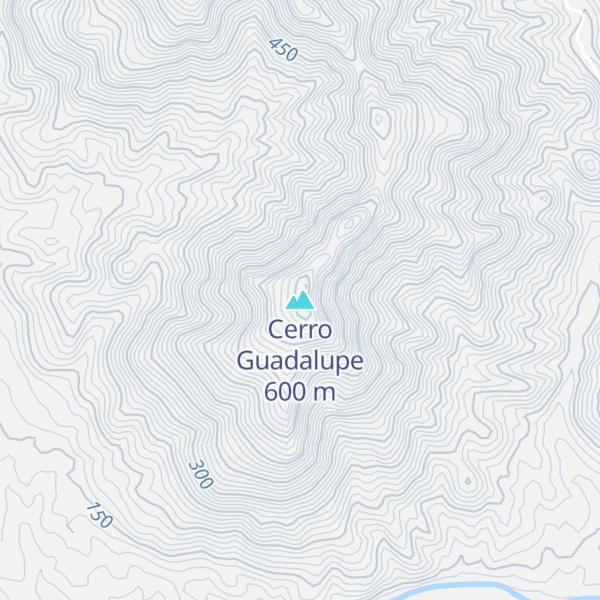 Map of Cerro Guadalupe