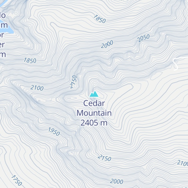 Map of Cedar Mountain