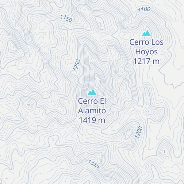Map of Cerro El Alamito