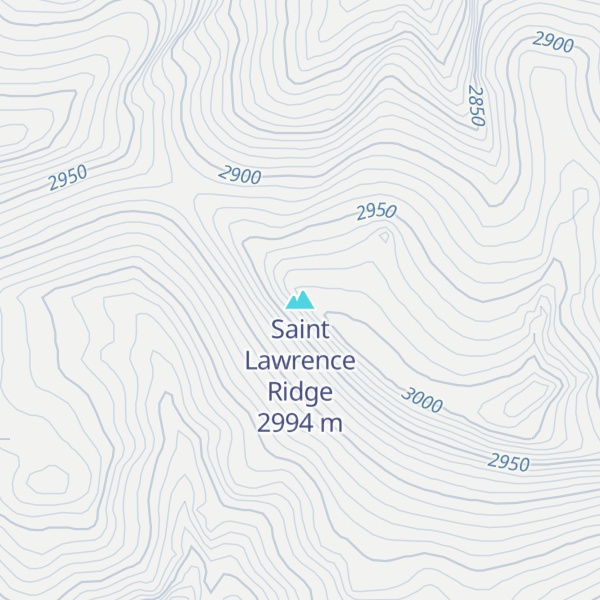 Map of Saint Lawrence Ridge
