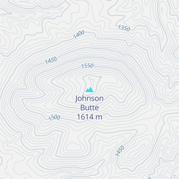 Map of Johnson Butte