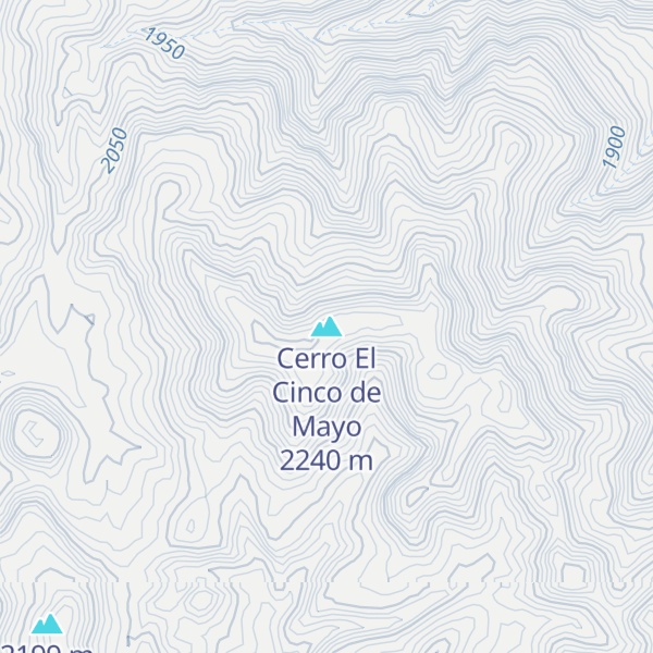 Map of Cerro El Cinco de Mayo