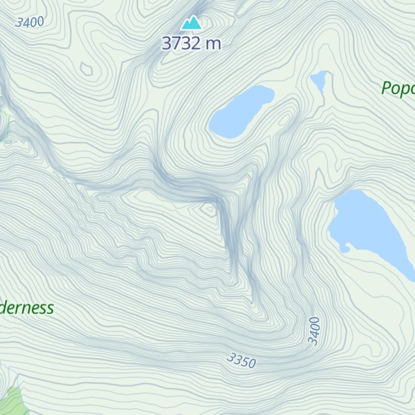 Map of Lizard Head Peak