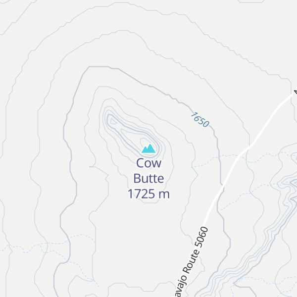 Map of Cow Butte