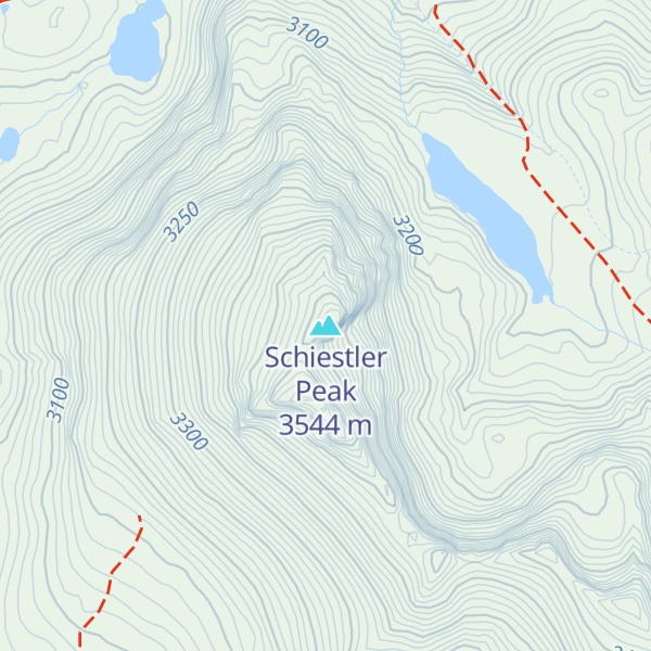 Map of Schiestler Peak
